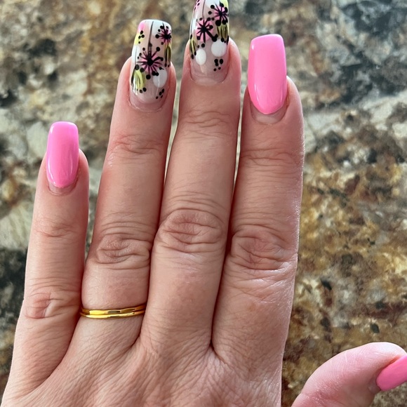 4 NEW Rings: Dainty Gold Bands, Rose Quartz, Blue Apatite Rings - Picture 9 of 10